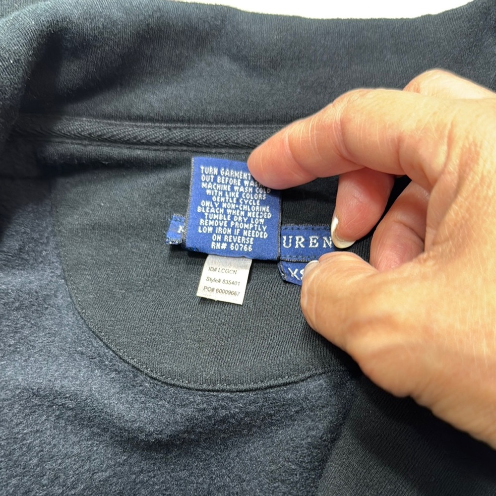 Ralph Lauren Blue Jacket with Tan Trim Size XS - Picture 7 of 8
